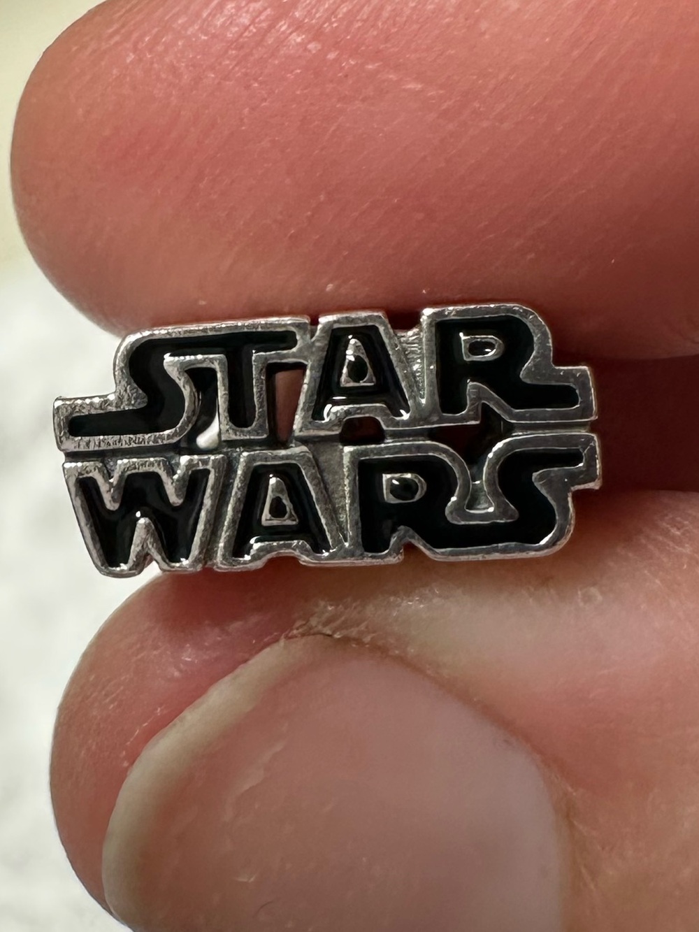Pandora Star Wars Black and Silver Logo Charm